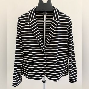A New Day Horizontal Striped Cotton Blazer